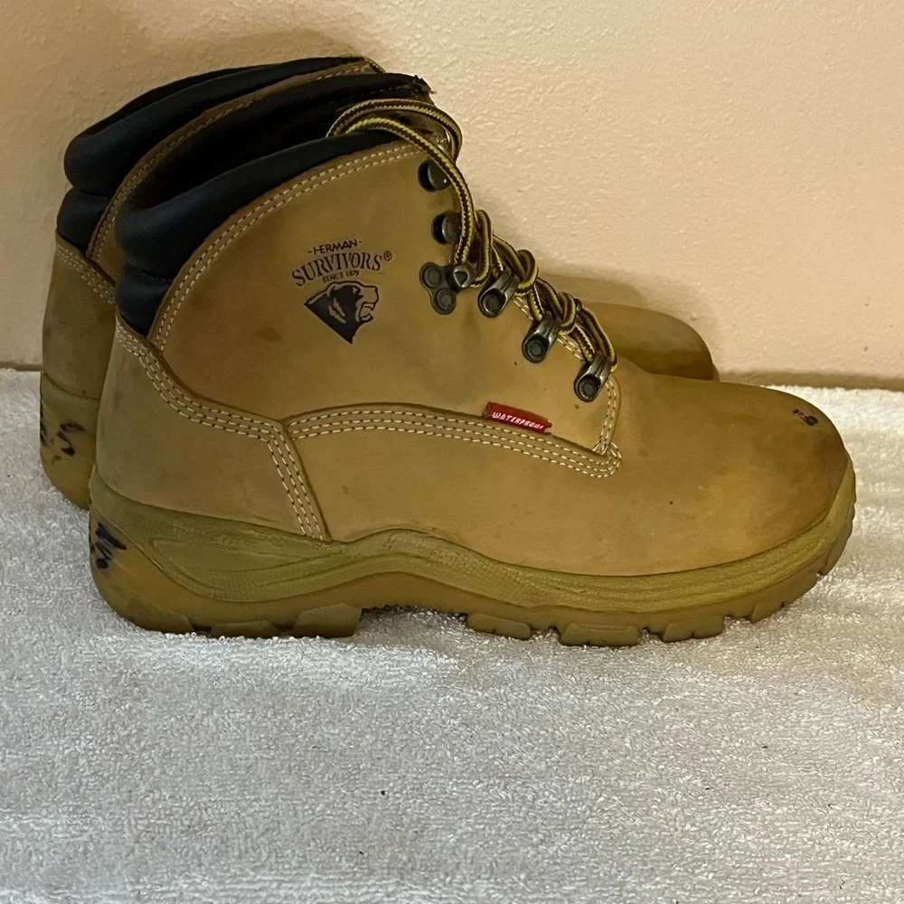 Herman Survivors Waterproof Safety Steel Toe Boots Sz 6 1/2